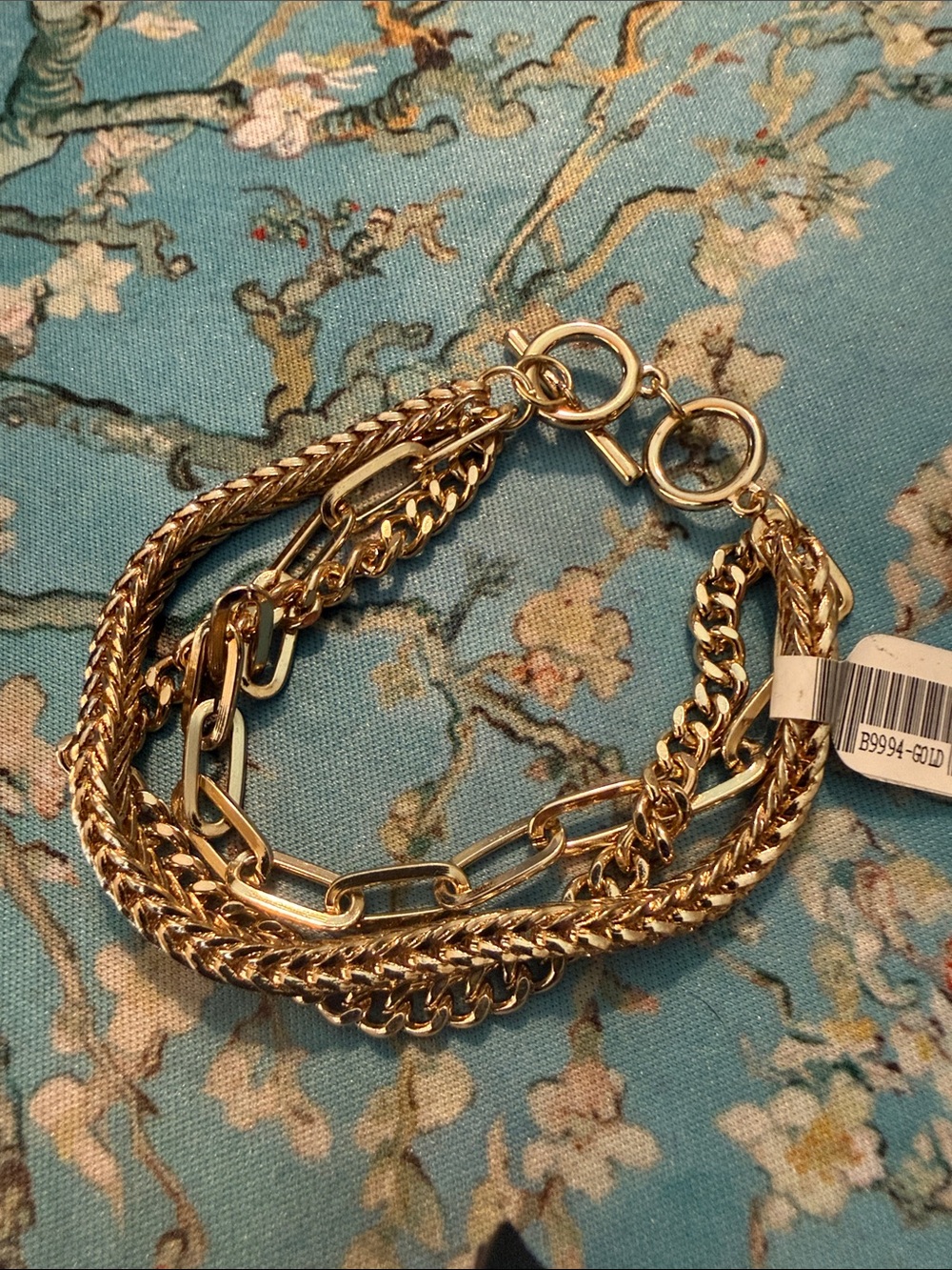 9 in Faux Gold Multi-Chain Bracelet - Women's Fashion Jewelry